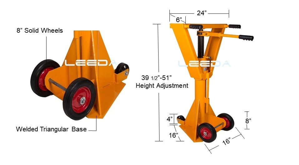 Tj60b Ratchet Beam Trailer Safety Support Trailer Stabilizer Jack Stand with Max Height 1450mm